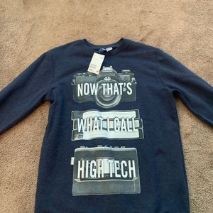 Blue crewneck Camera Sweater